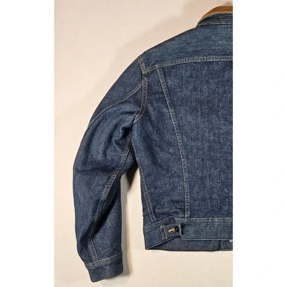Vintage 70s Lee Storm Rider 42R L Denim Jacket Corduroy Collar Blanket Lined USA